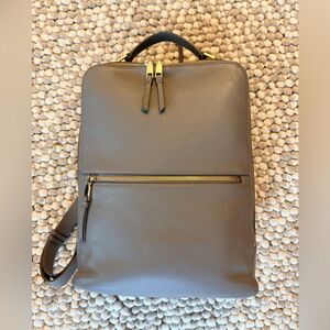 Quince Italian Leather Laptop Backpack